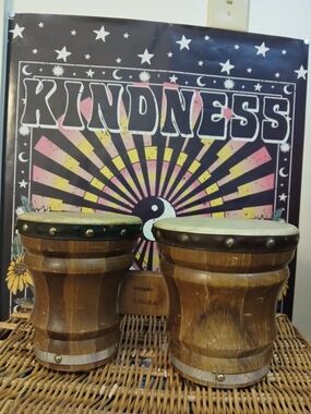 Classic Nassau Bahamas Wooden Bongo Drums